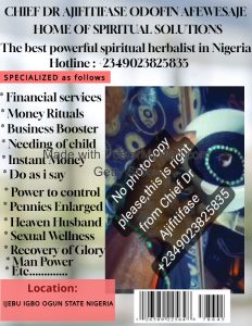 The most best powerful spiritual herbalist in Nigeria +2349023825835